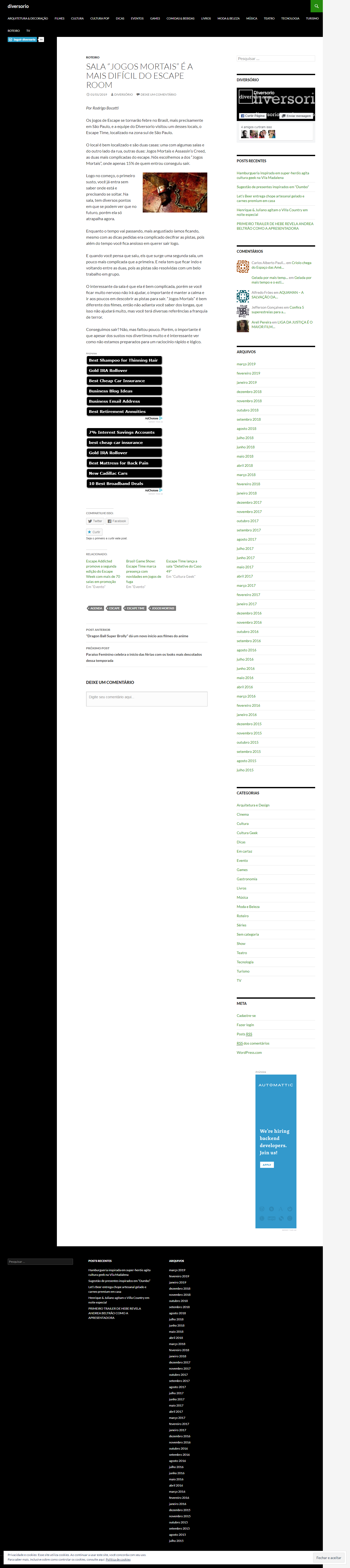 Rio de Janeiro ganha sala 