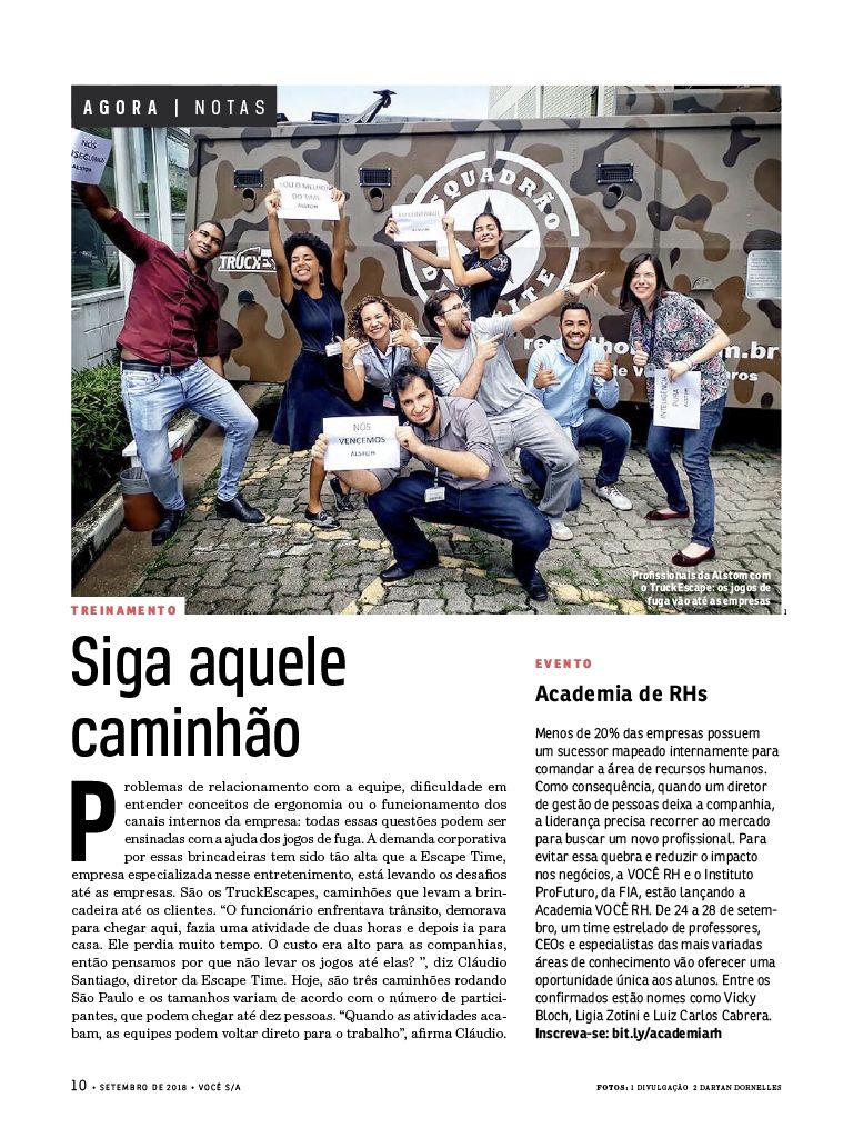 TruckEscape é destaque na revista Você S/A