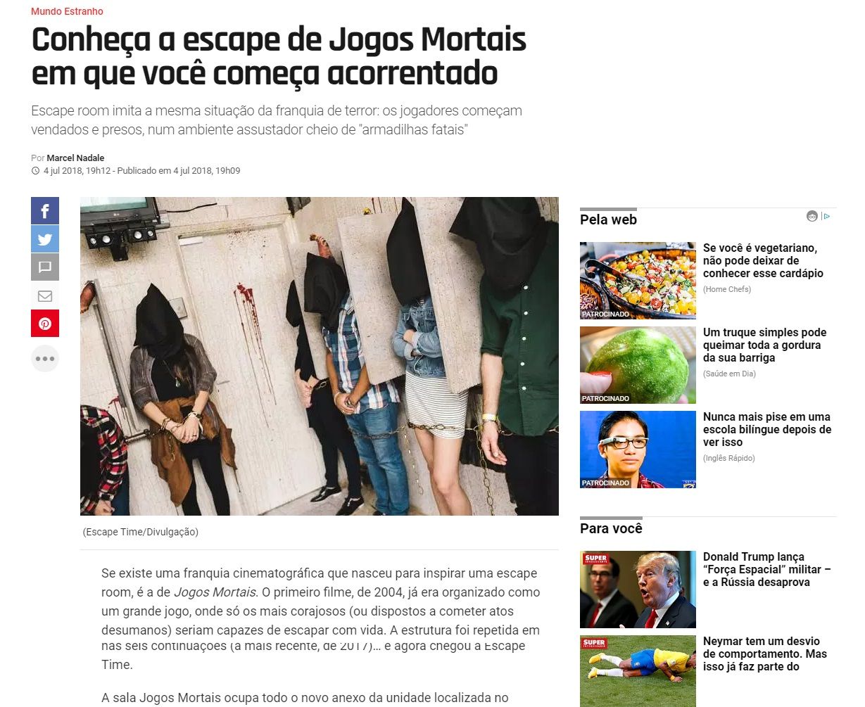 Mundo Estranho divulga sala 