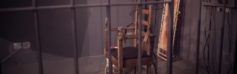 A gente quase fugiu da Alcatraz, sala do Escape Time, que tem uma das menores taxas de saída do loca