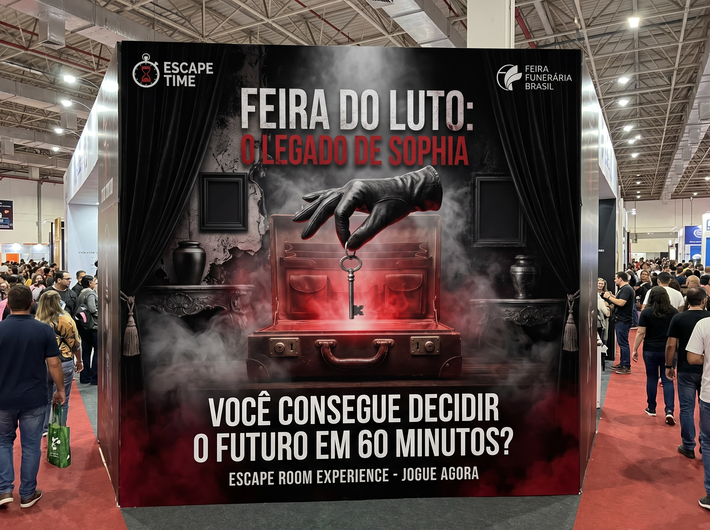 Escape Room Corporativo na Feira Funerária Brasil 2026: Como a Gamificação Transformou um Evento Tradicional em uma Experiência Imersiva