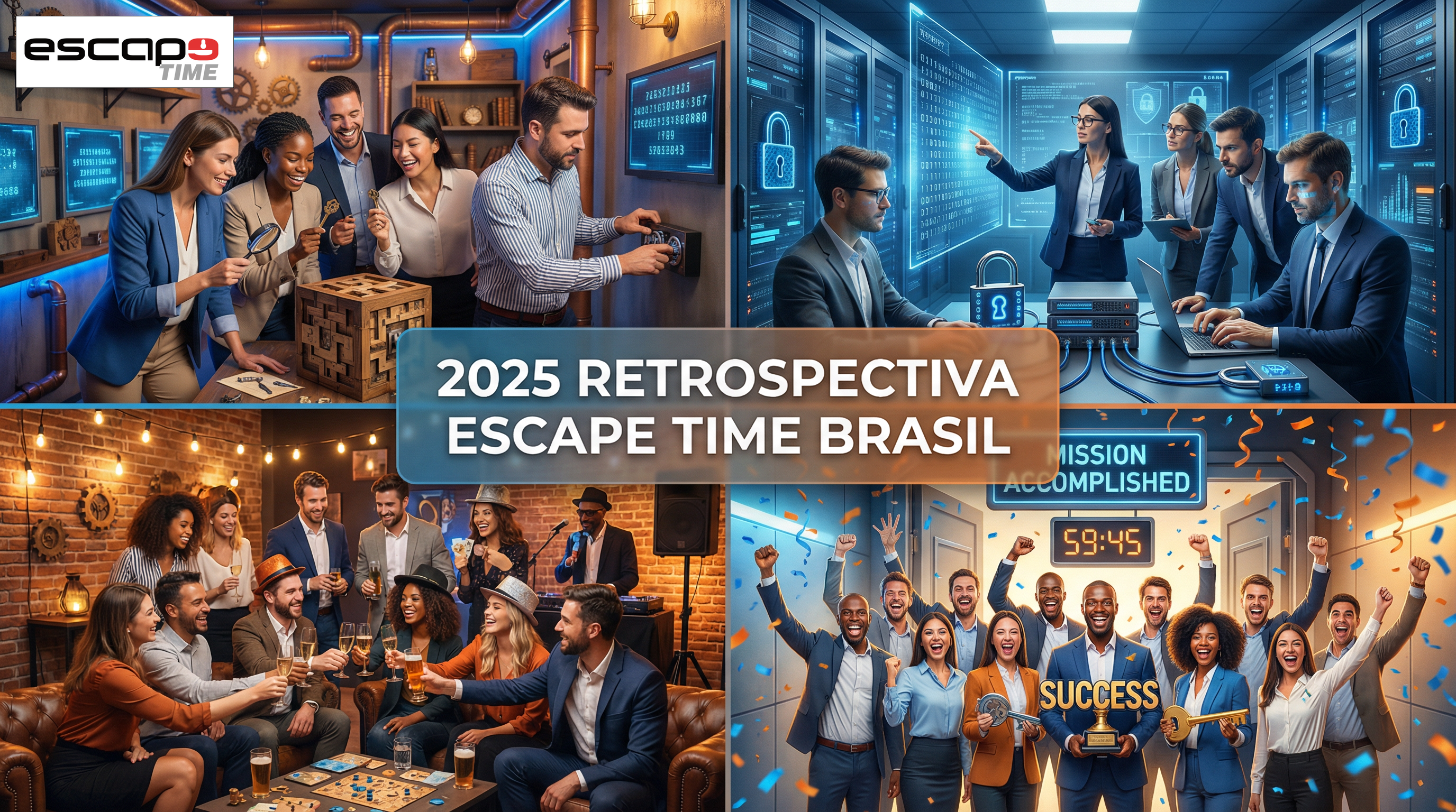 Retrospectiva 2025: Como a Gamificação Redefiniu o Sucesso Corporativo na Escape Time Brasil